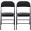 Charles Jacobs (2) Charles Jacobs Folding Chair Cushioned PU Office Reception Padded Black Frame 5