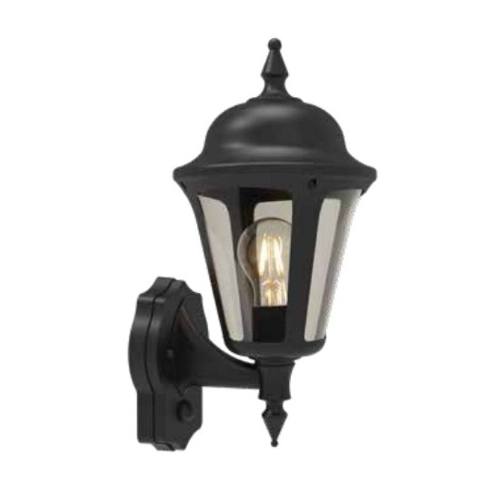 4Lite 4L2/3413 Coach Lantern With Pir Movement Sensor E27 - 42W (Black) Black