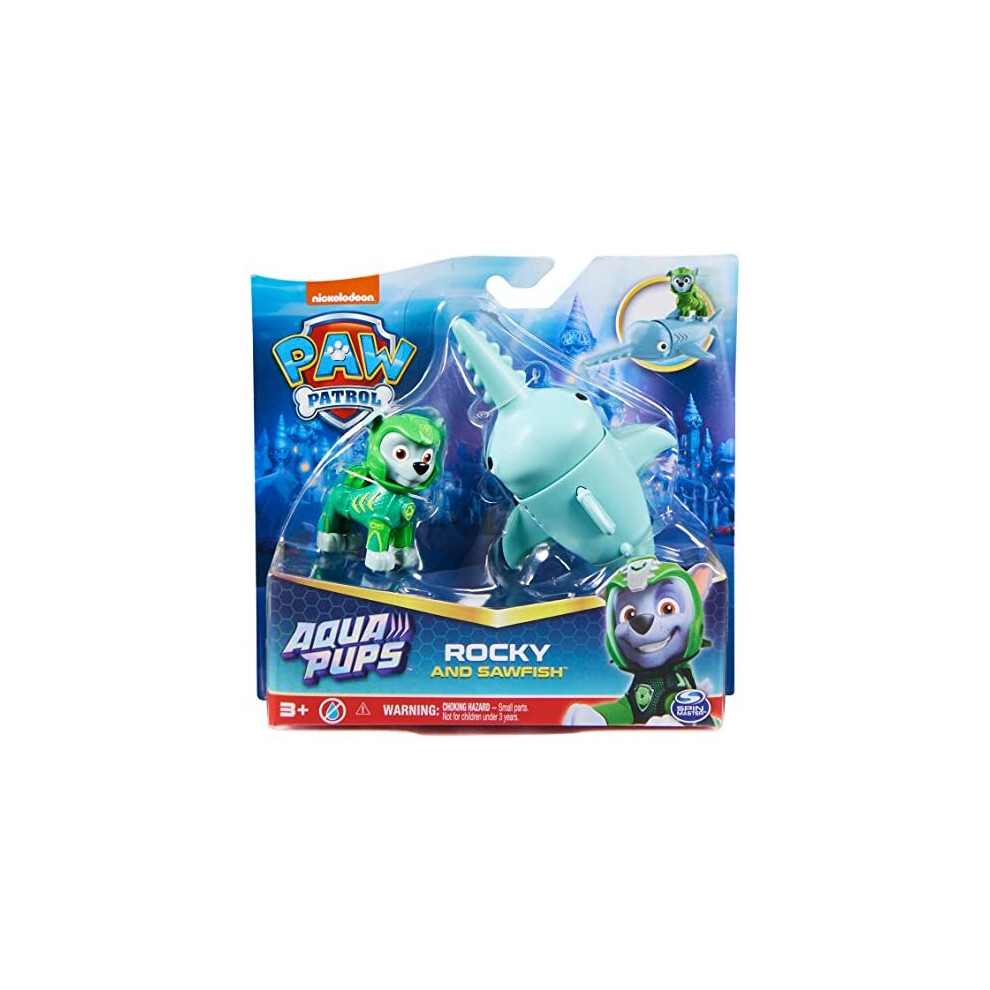 Spinmaster, Inc. Paw Patrol Aqua Pups Rocky And Sawfish Action Figures Set