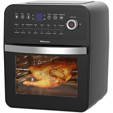 EMtronics Air Fryer Oven Combi, Rotisserie and Grill, Large Family Size 12L with 16 Pre-Set Menus for Oil Free Cooking \u2013 Black