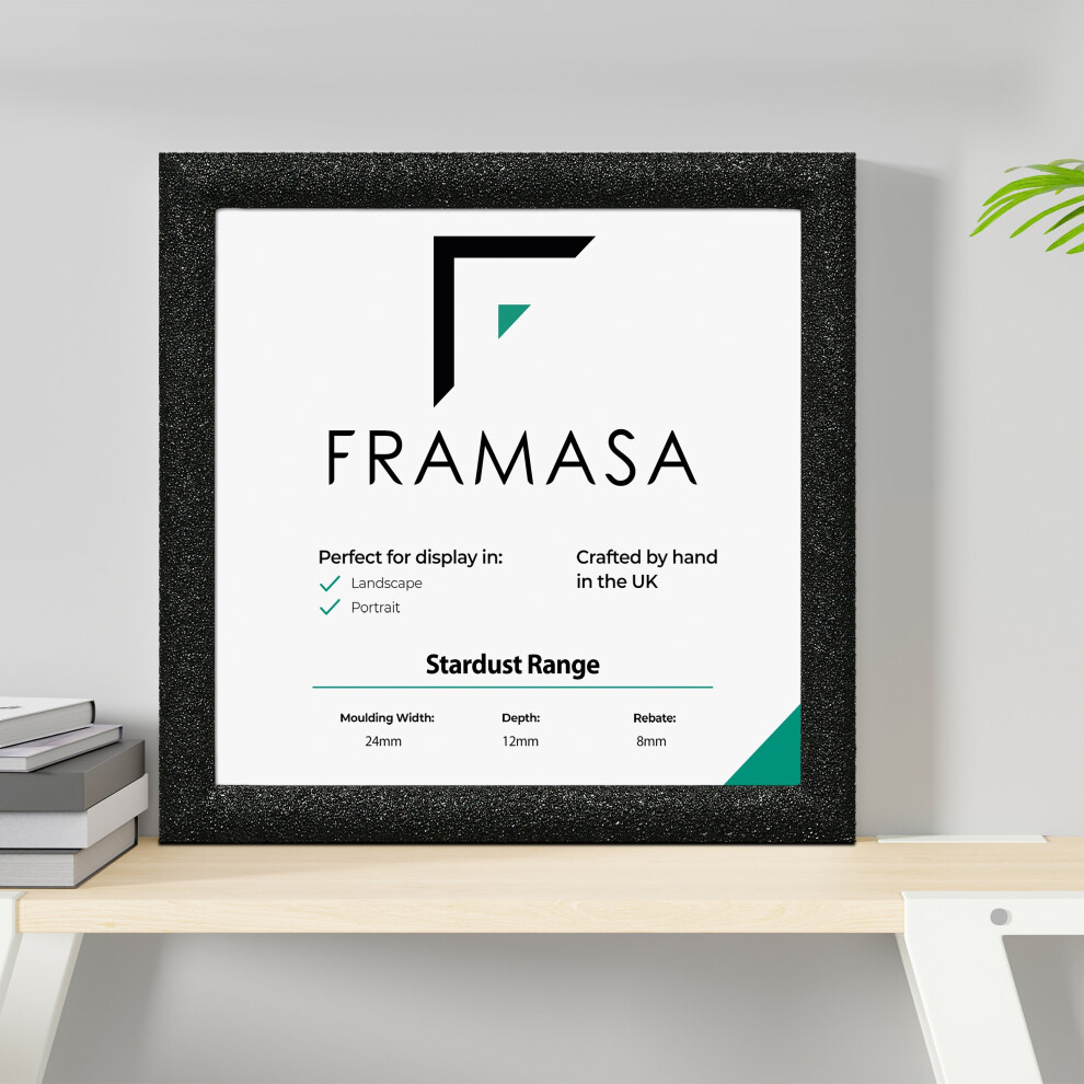 (Black, 50x50 CM) Glitter Sparkle Picture Photo Frames, Black Picture Frames, White Photo Frames All UK Sizes-image-OPC-P5ZTZNB-NEW