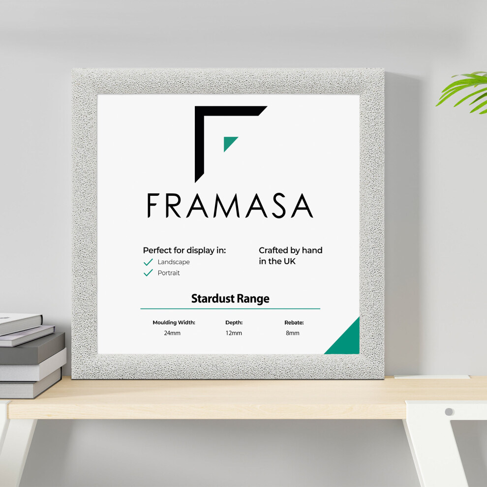 (White, 15x15 CM) Glitter Sparkle Picture Photo Frames, Black Picture Frames, White Photo Frames All UK Sizes-image-OPC-P5ZTZSK-NEW