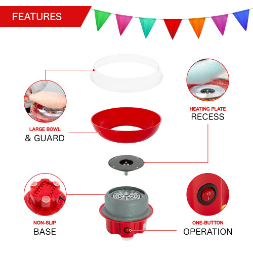 Global Gizmos 55889 400 W Retro Candy Floss Maker | Carnival Style 2
