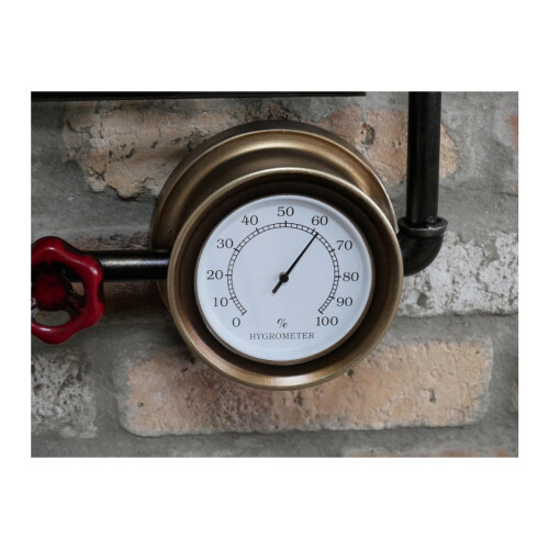 Wall Mounted Industrial Pipe Clock | Pressure Gauge Style 2