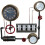 Wall Mounted Industrial Pipe Clock | Pressure Gauge Style 1