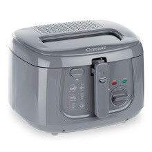 (Grey) 2.5L Deep Fat Fryer Chip Electric Non-Stick Pan & Safe Basket Handle With Window