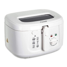 (White) 2.5L Deep Fat Fryer Chip Electric Non-Stick Pan & Safe Basket Handle With Window