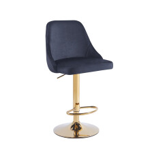 (Black, Gold) 2 x Velvet Swivel Breakfast Bar Kitchen Island Stools Chair With Gas Lift In 5 Colours