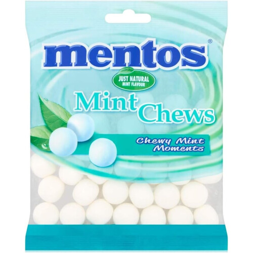 Mentos Mint Chews 150g - Classic Chewy Mint Candy, Refreshing Flavor