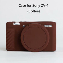 (ZV1 Coffee) ZV1 ZV1F Accessories Camera Bag Soft Silicone Protective Case Suitable for Sony ZV-1 ZV-1F Vlog Camera