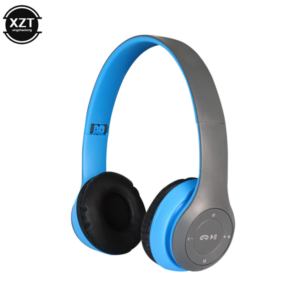 (Blue) Stereo Headset P47 Wireless Headphone 5.0 Tooth-Compatible Headphones Foldable Bass Hifi Earphones Support Tf Card With Mic Blue 9456110089632
