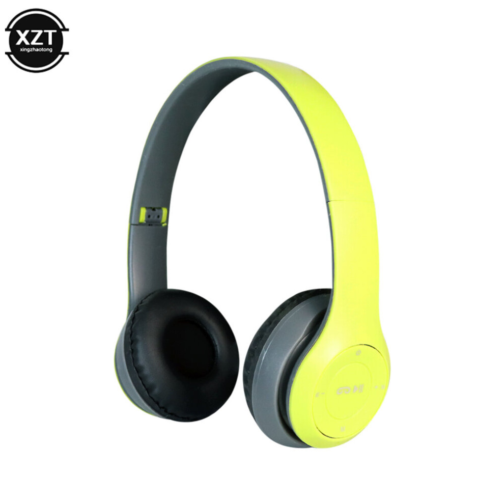 (Green) Stereo Headset P47 Wireless Headphone 5.0 Bluetooth-Compatible Headphones Foldable Bass Hifi Earphones Support Tf Card With Mic Green 9456110089649