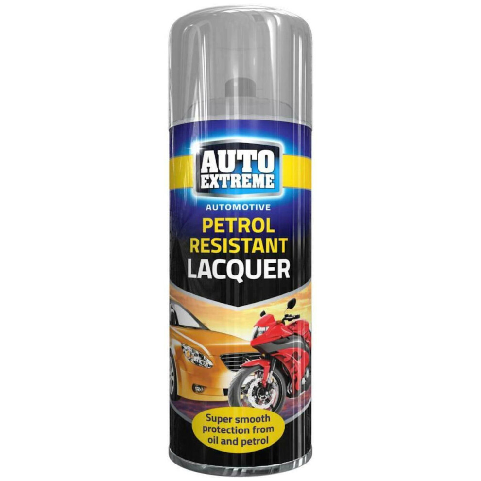 Rapide Auto Extreme Petrol Resistant Lacquer Spray Paint Aerosol Can 400ml Oil