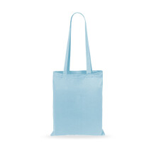 (Pastel Blue) 100% Cotton Canvas Shopper Bag Shoulder Bags