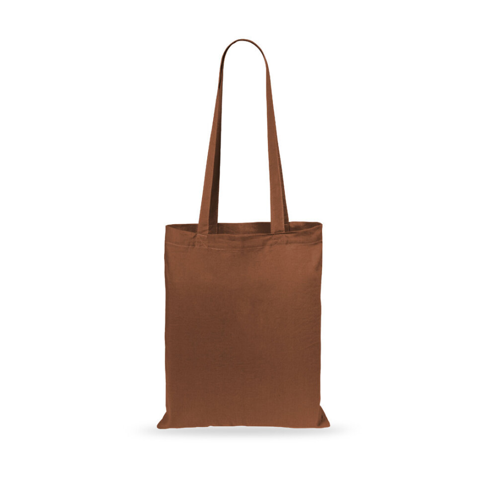 (Brown ) 100% Cotton Canvas Shopper Bag Shoulder Bags