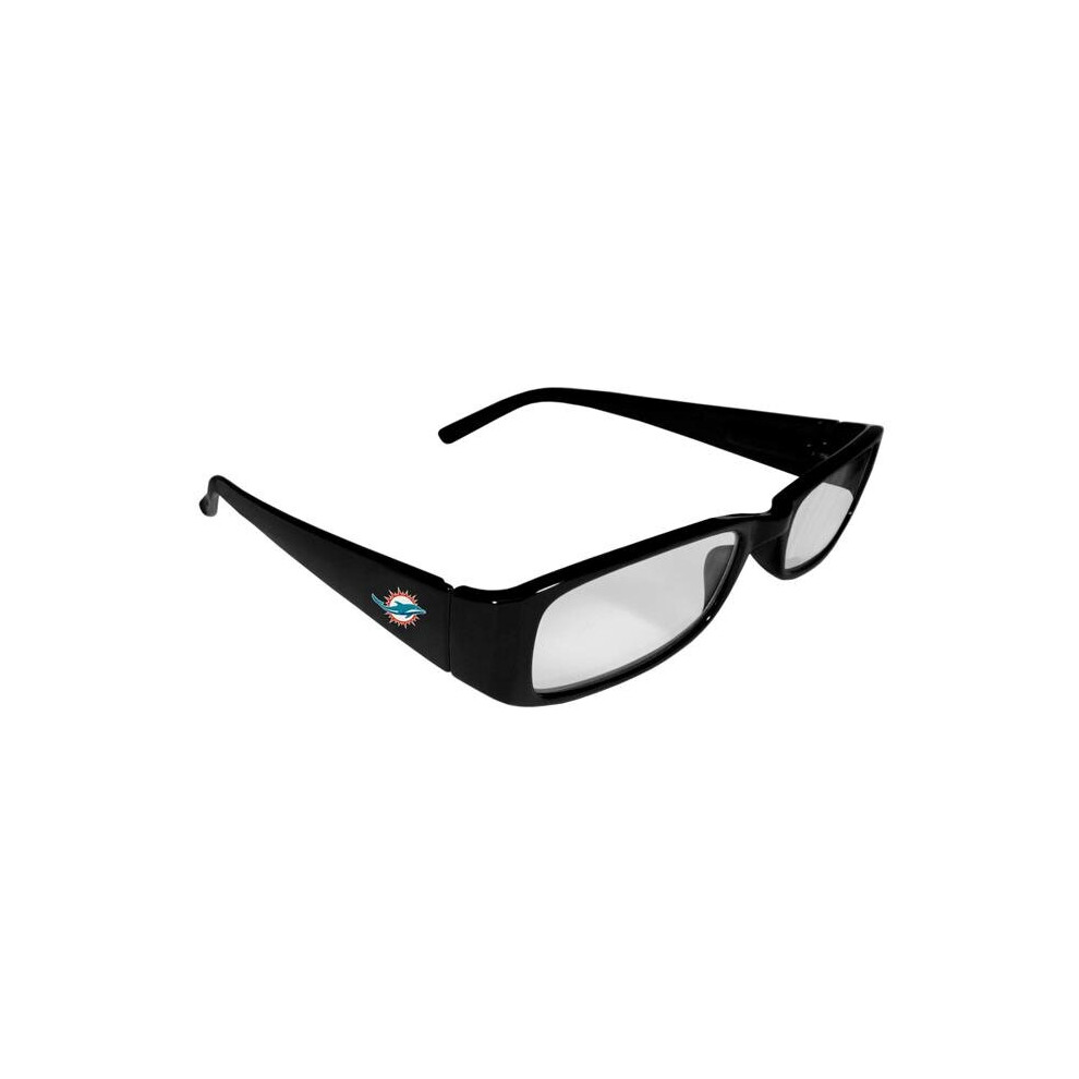 Siskiyousports Siskiyou Frgp060-2.25 Unisex Nfl Miami Dolphins Printed Reading Glasses - Power Plus 2.25
