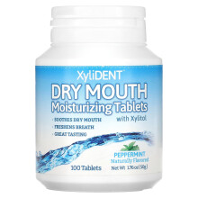 XyliDENT, Dry Mouth, Moisturizing Tablets with Xylitol, Peppermint, 100 Tablets