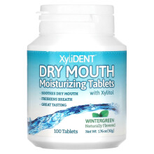 XyliDENT, Bocca Asciutta, Tavole Idratanti con Xilitolo, Wintergreen, 100 Tavola, 1.76 oz (50 g)