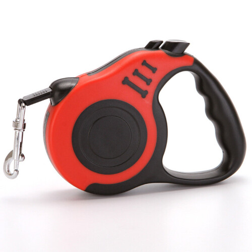 (RED) Dog leads dog leash auto-scalable 5m