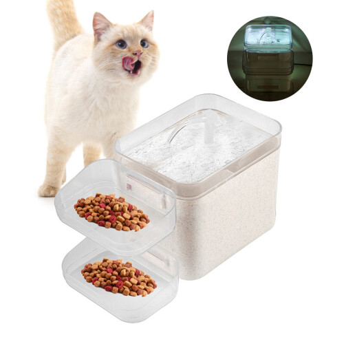 (Type 1) 2L Pet Water Drinker Dispenser Heart-shaped Automatic Dog Cat Feeder Waterer 1
