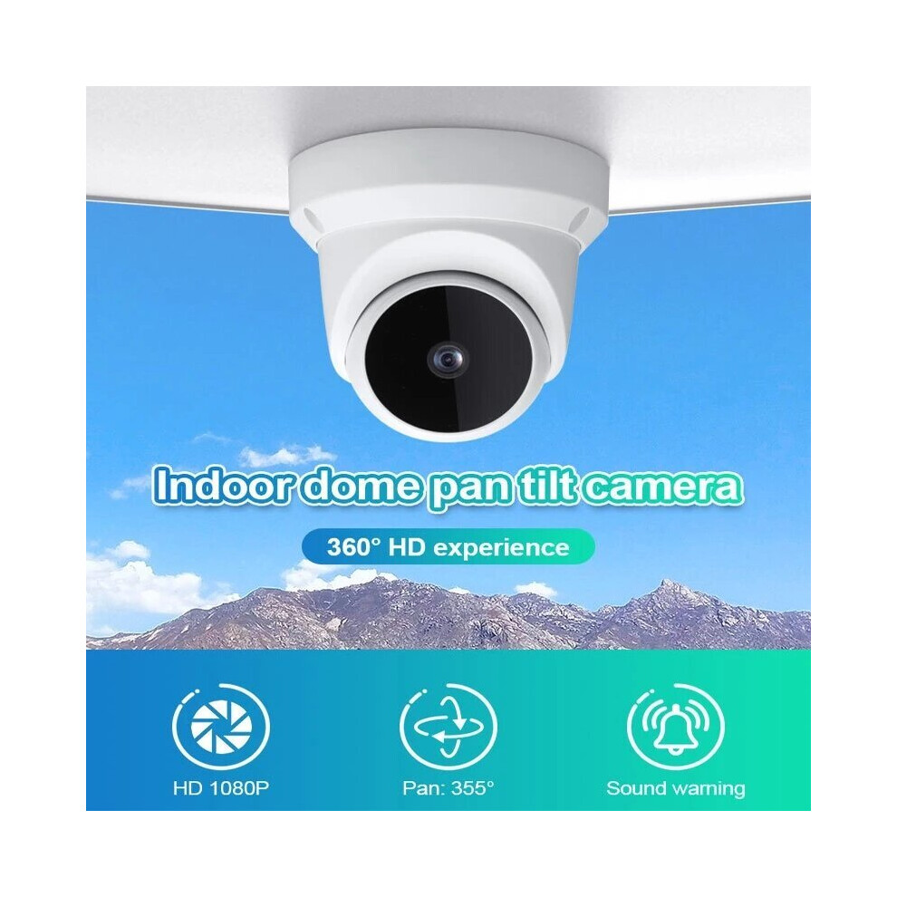 (EU Plug) 1080P ONVIF Cloud Dome IP Camera Wireless WiFi Auto Tracking Full Color Night Vision Two-way Intercom Surveillance CCTV