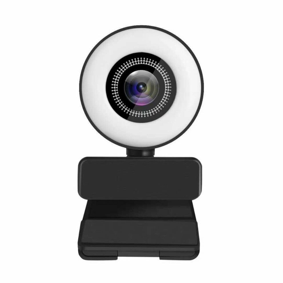 (1080P without Tripod) 2160P/30FPS Webcam Full Touch Switch Light HD Computer 4K Camera USB Web Cam with Microphone Expandable Tripod