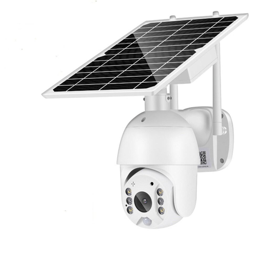 (D-rotwein) 4G/WiFi Solar Powered Network Surveillance Camera  Two Way Audio Outdoor Waterproof Low Power Solar Dome Camera