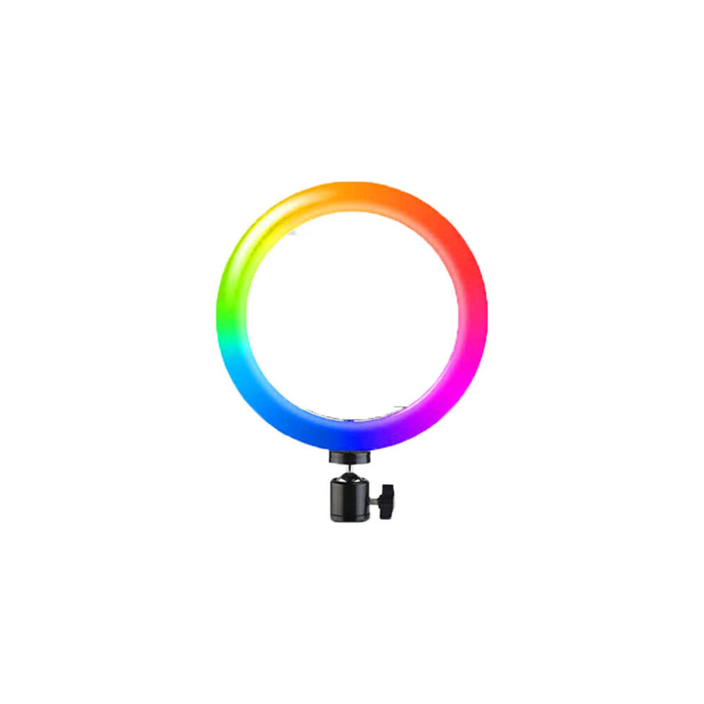 10inch RGB LED Ring Light Dimmable Selfie Ring Lamp Three Kinds of Color Temperature for Computer Live With Tripod