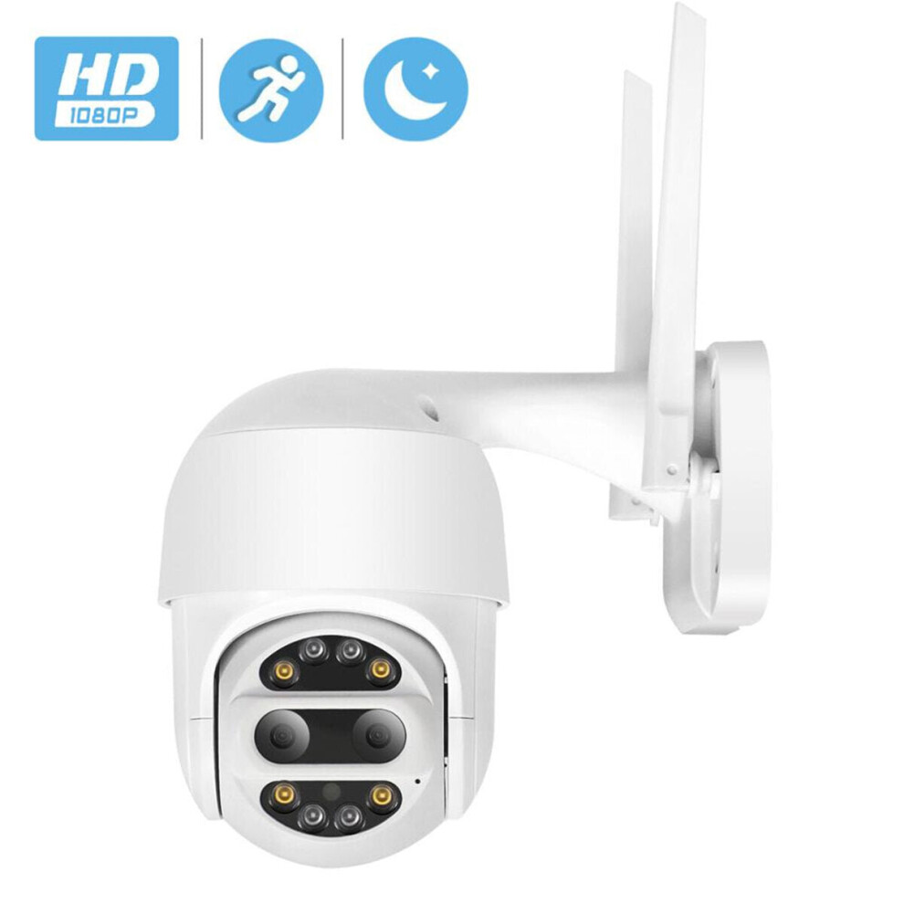 (EU Plug) 1080P HD  IP Camera Wifi Outdoor Auto Tracking 2MP CCTV Security Camera 4X Optical Zoom Alarm Dome Waterproof Wireless Camera