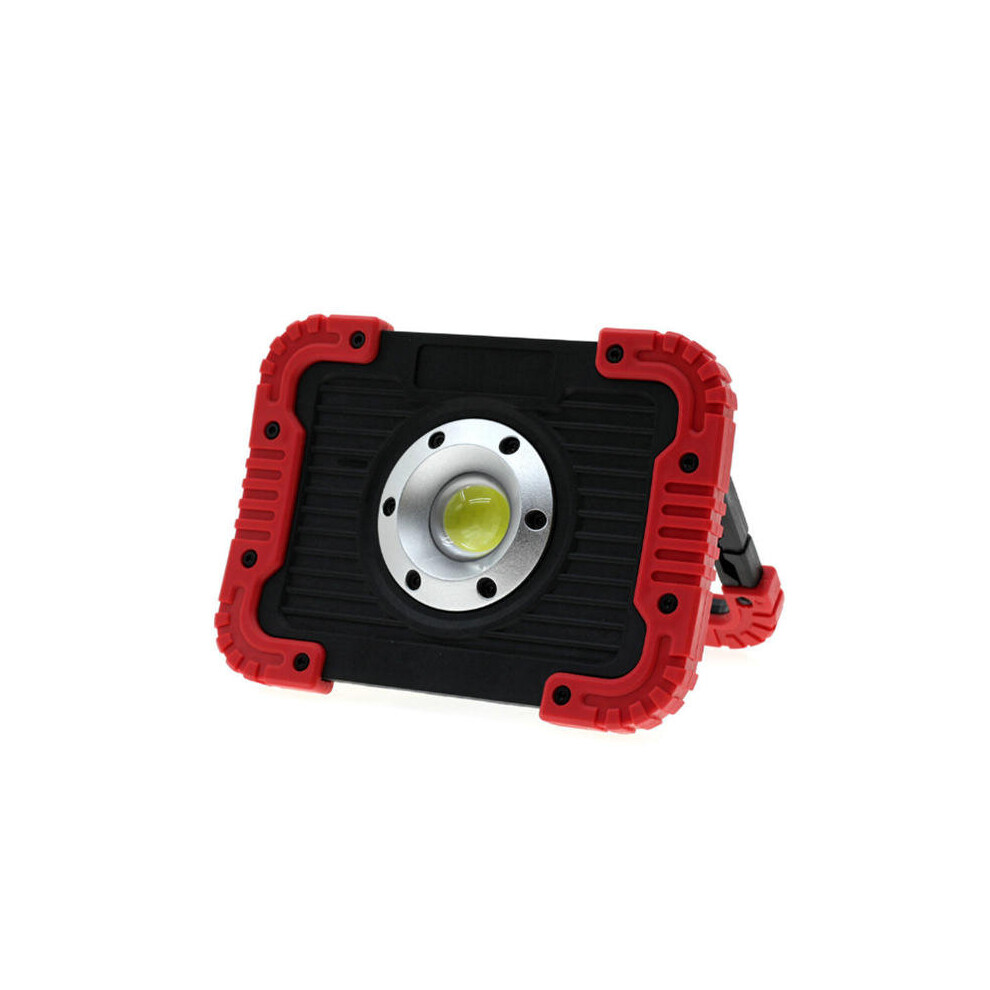 (Red) 10W Portable USB Rechargeable LED COB Camping Light Outdoor Flood Light for Hiking Fishing