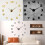 (Black) 3D DIY Wall Sticker Clock Large Size Mirror Surface  Decor Quartz 4