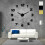 (Silver) 3D DIY Wall Sticker Clock Large Size Mirror Surface  Decor Quartz 10