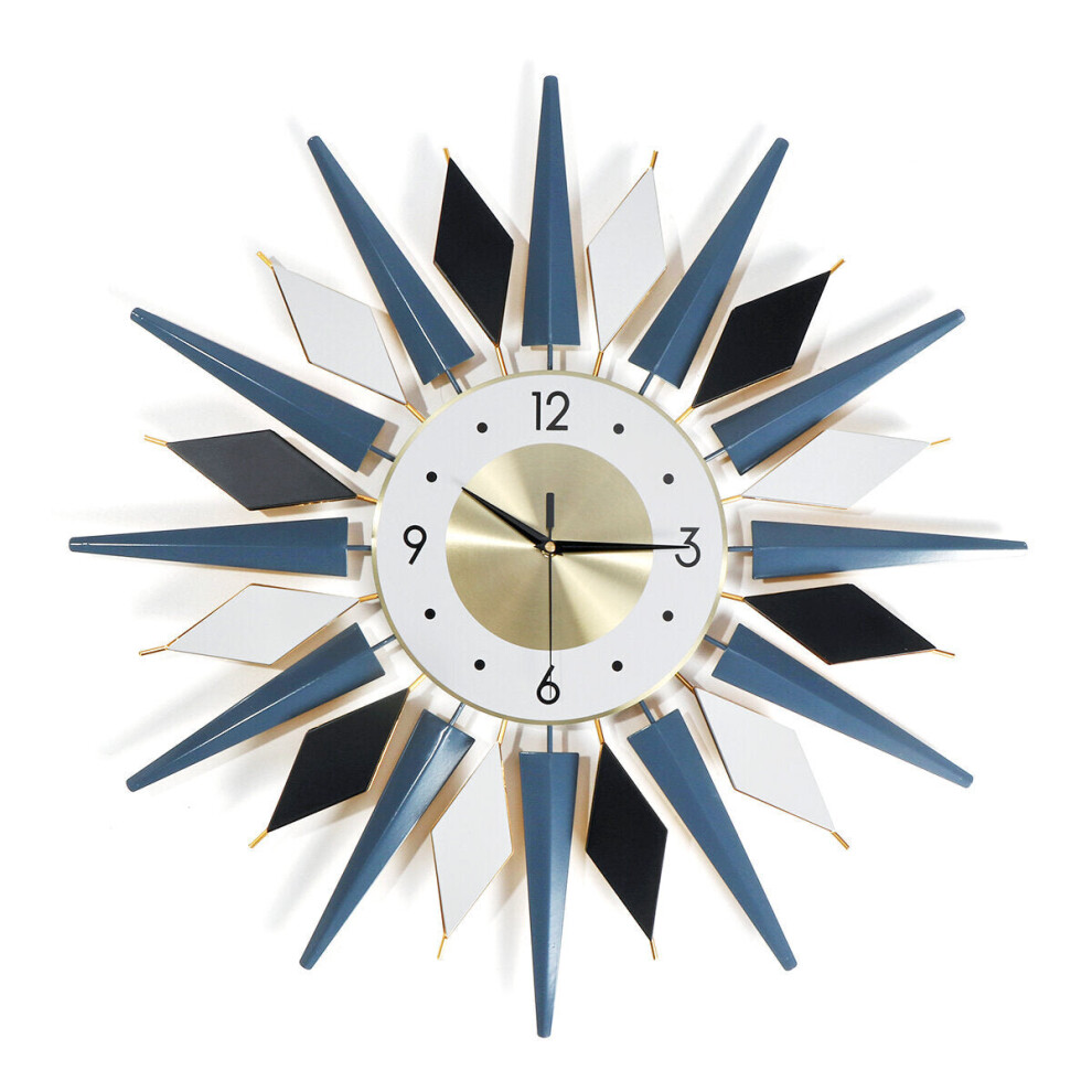 3D Wall Clock Luxury Metal Diamonds Flower Silent Art Office House Living Room Wall Hanging Clock Decoration Supplies