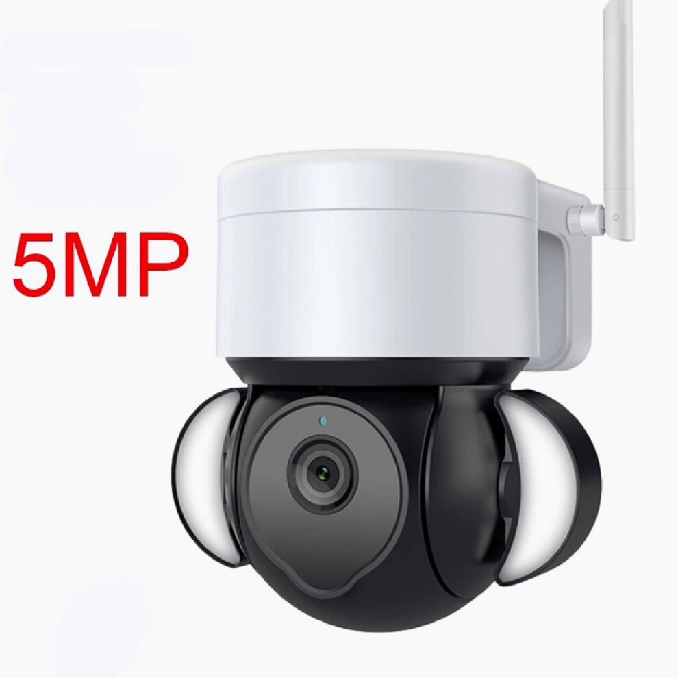 (5MP, AU Plug) 5MP Wifi Outdoor IP Camera Smart Auto Tracking Human Detection Wireless CCTV Surveillance Courtyard Camera Smart Light IP66 Waterproof