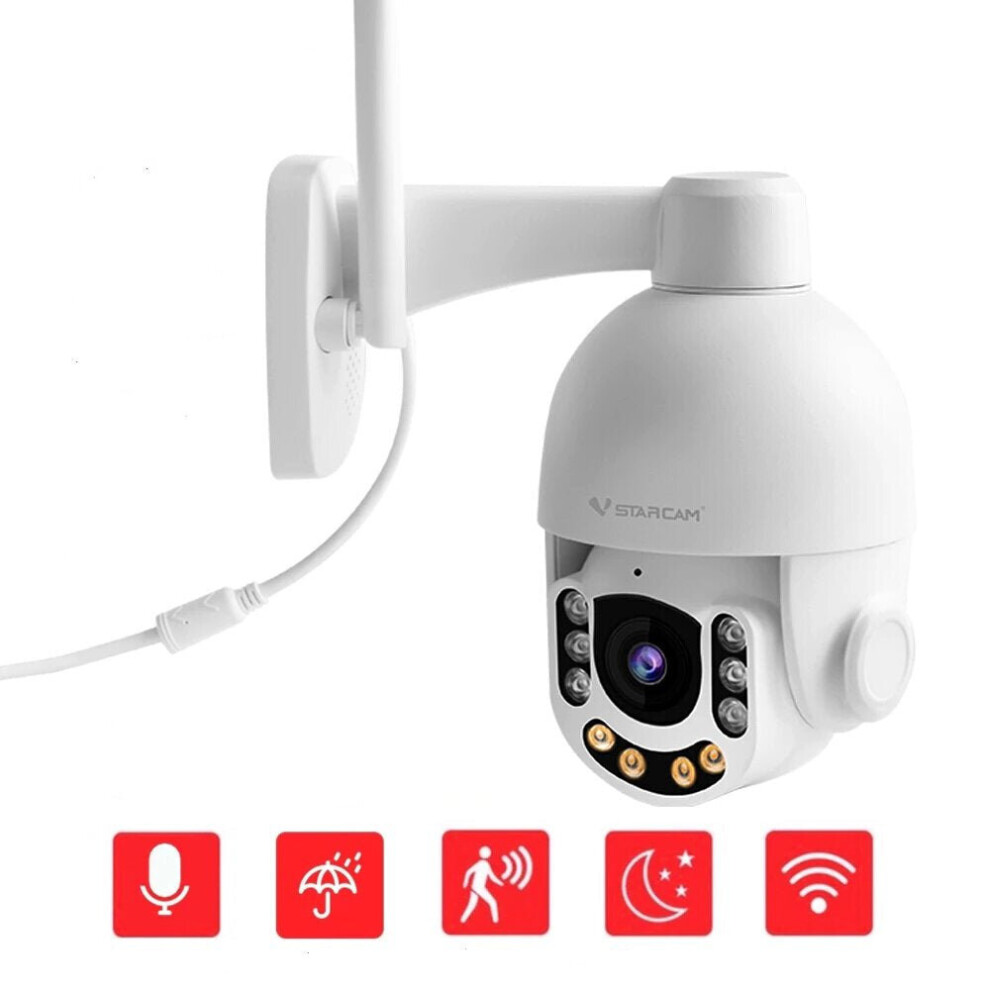 (US Plug) 2.0MP Smart IP Camera 5x ZOOM 1080P HD Night Vision  WIFI AI Detaction Two Way Audio Pan 355 Outdoor Waterproof Security Camera