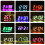 (Black) 3D LED Digital Wall Clock Wireless Remote Digital RGB LED Alarm Clock USB Sound Control Snooze Functions Wall Desktop Clock 7