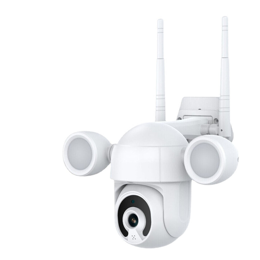 (Uk Plug) 3Mp Smart Ip Camera Wireless Wifi Double Lamp Lightning Night Vision Two-Way Voice Dome Security Surveillance Waterproof Camera 6112212248737