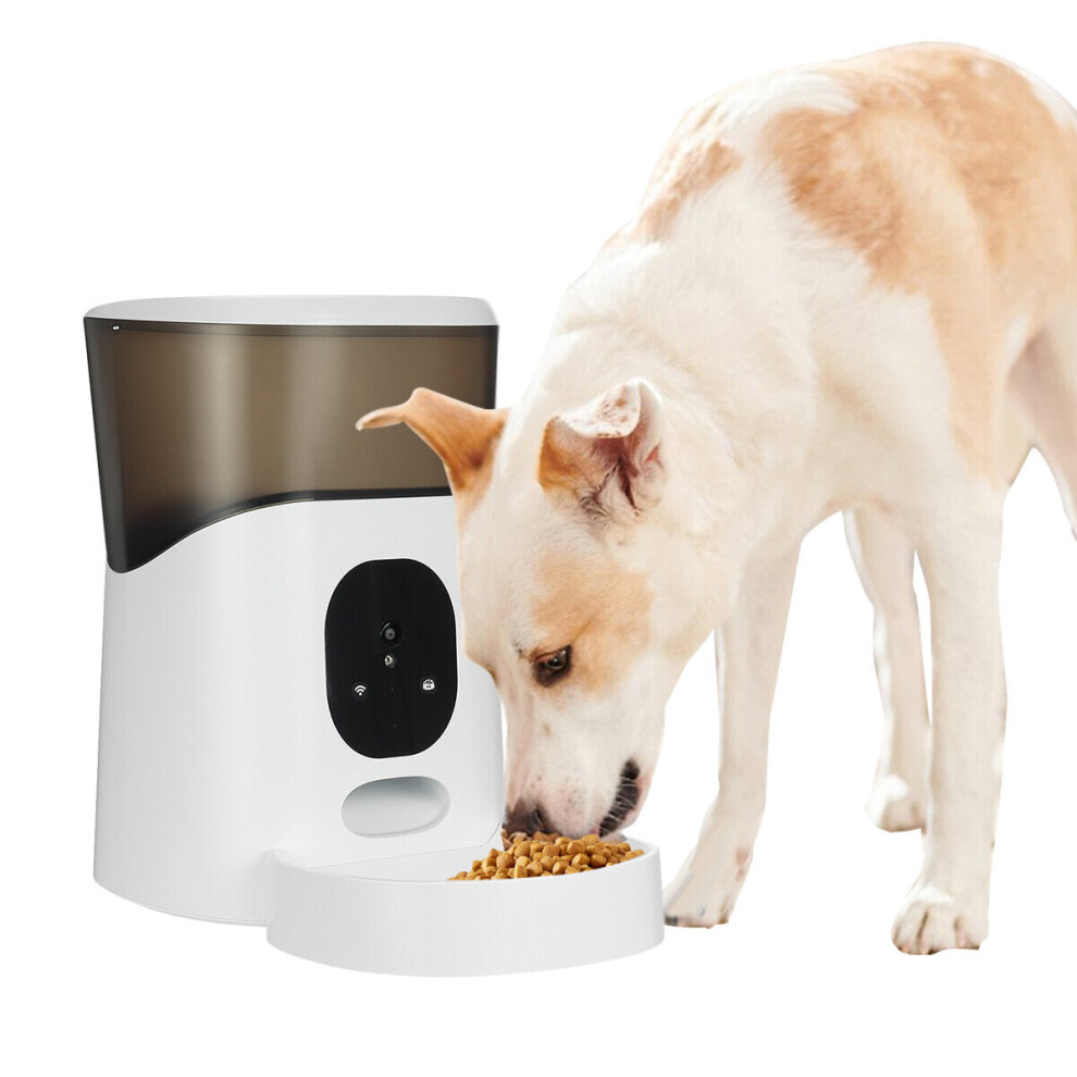 (US Plug) 5L Automatic Pet Feeder Timing Recording Voice APP control Intelligent Dog Feeding Cat Bowls Puppy Supplies