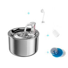 (Smart Version) 2L 3modes Dog Water Smart Fountain USB Dispenser Drinking Bowl Cat Feeder Puppy Stainless Steel Intelligent Pet Supplies Ultra-Quiet Pump