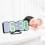 (Black) 3D LED Digital Wall Clock Wireless Remote Digital RGB LED Alarm Clock USB Sound Control Snooze Functions Wall Desktop Clock 5