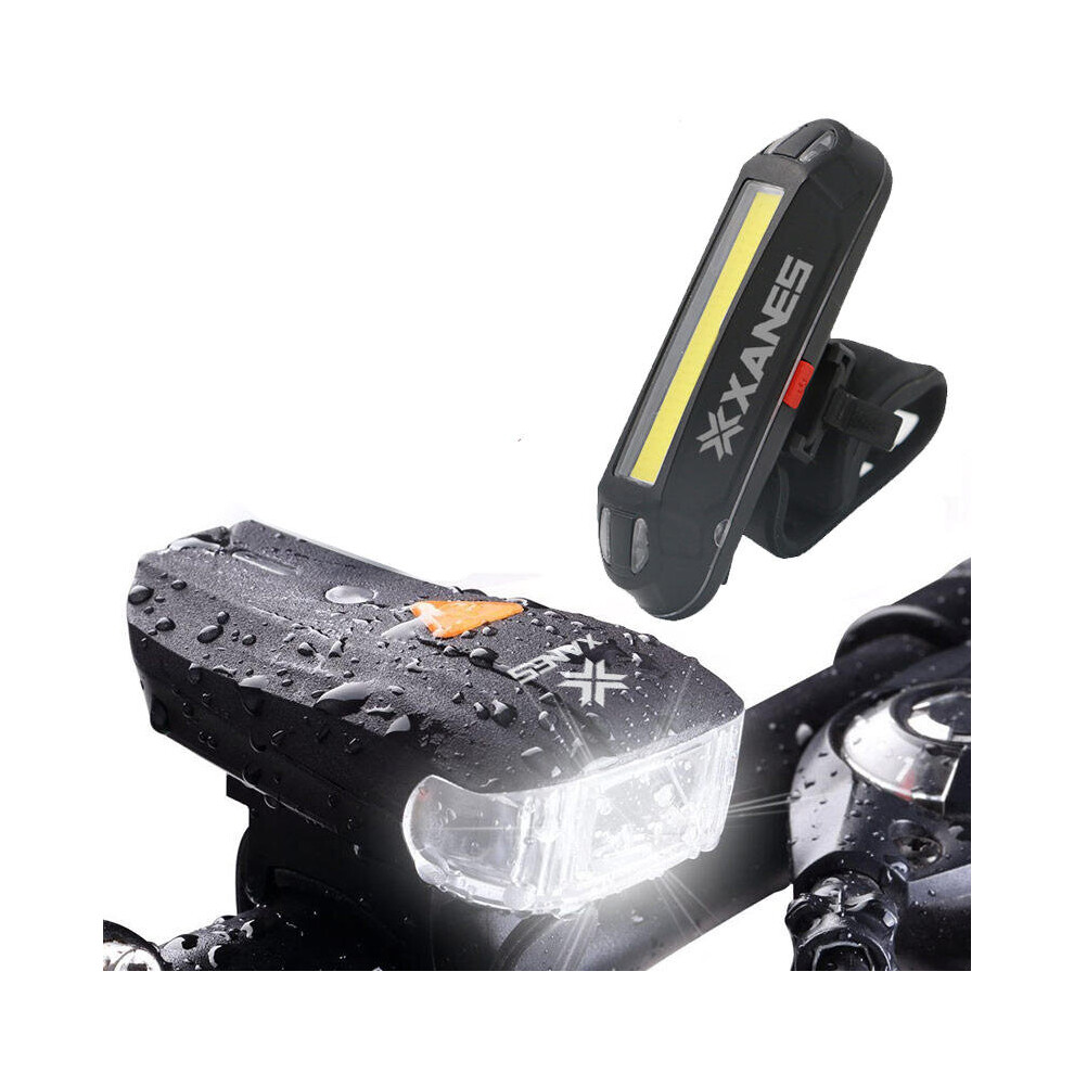 600LM German Standard Bike Front Light 500LM USB Rechargeable LED Bike Taillight Set