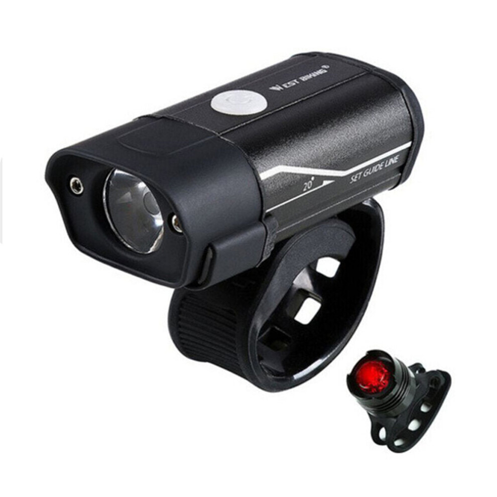 (#3) 350lm Bike Headlight 5 Modes Ultralight USB Rechargeable Bicycle Front Lamp Outdoor Cycling