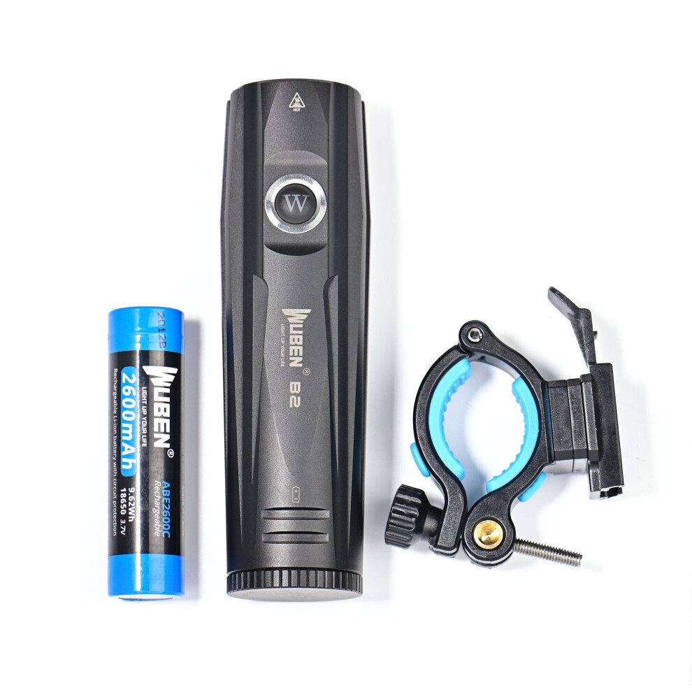 (Grey) 1300LM Bike Light Set 6 Modes USB Type-C Rechargeable Bicycle Front Headlight with Back Taillight LED Flashlight