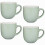 Set of 4 Sage Gloss Effect Tea Coffee Mugs Cups Kitchenware Mug Premium Quality 1