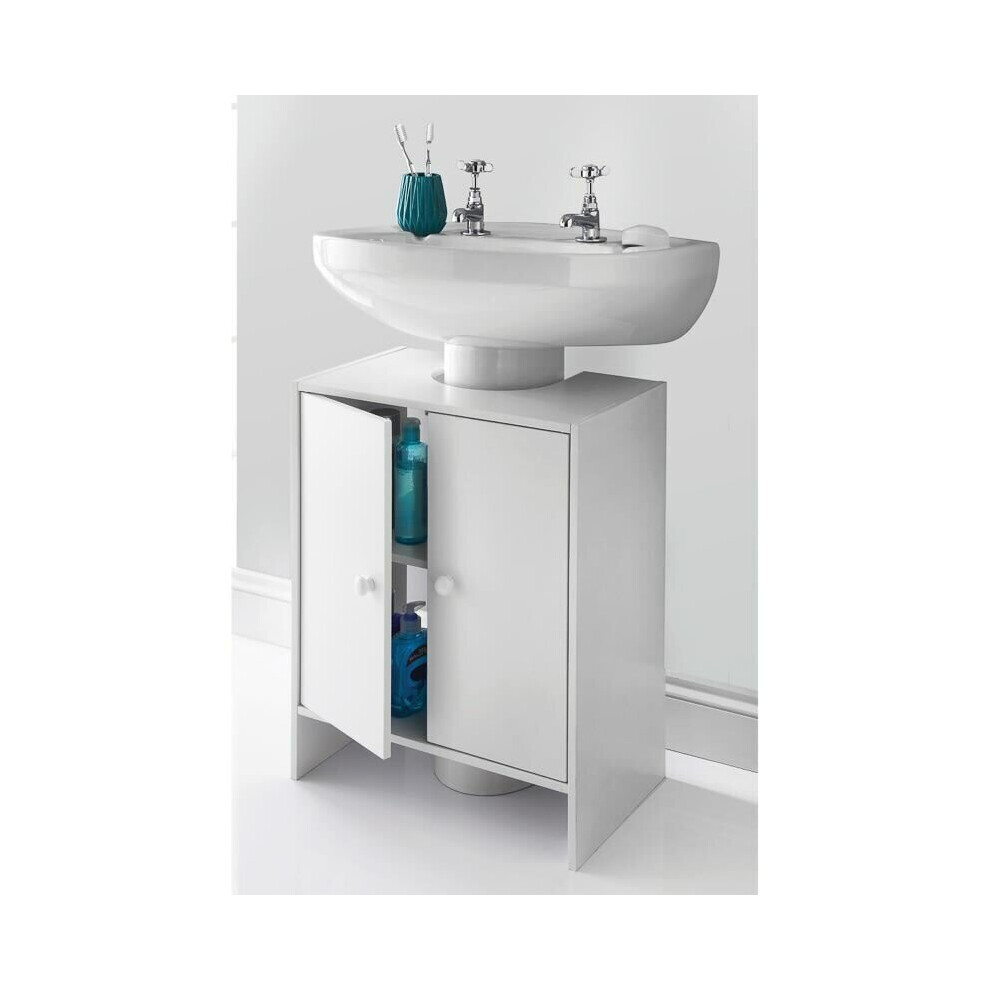 New White Under sink Cabinet For Storing Away Your Bathroom Accessories