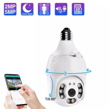 2MP E27 Bulb Lamp IP Camera 1080P WiFi Wireless Auto Tracking Baby Monitor Night Vision Speed Dome Video Surveillance