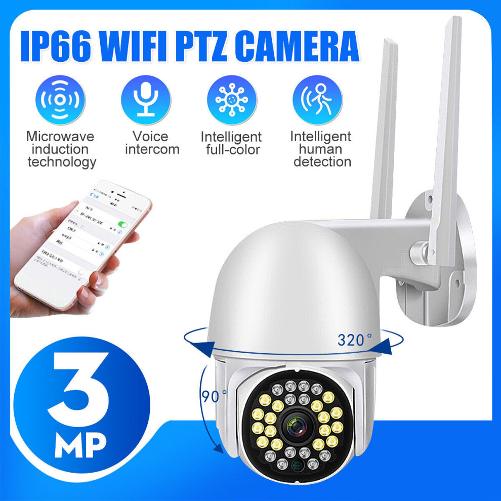 (Us Plug) 1080P 3Mp Hd Smart Wifi Ip Camera Wireless Night Vision Two Way Voice Call Smart Camera Security Camera 6112212246467