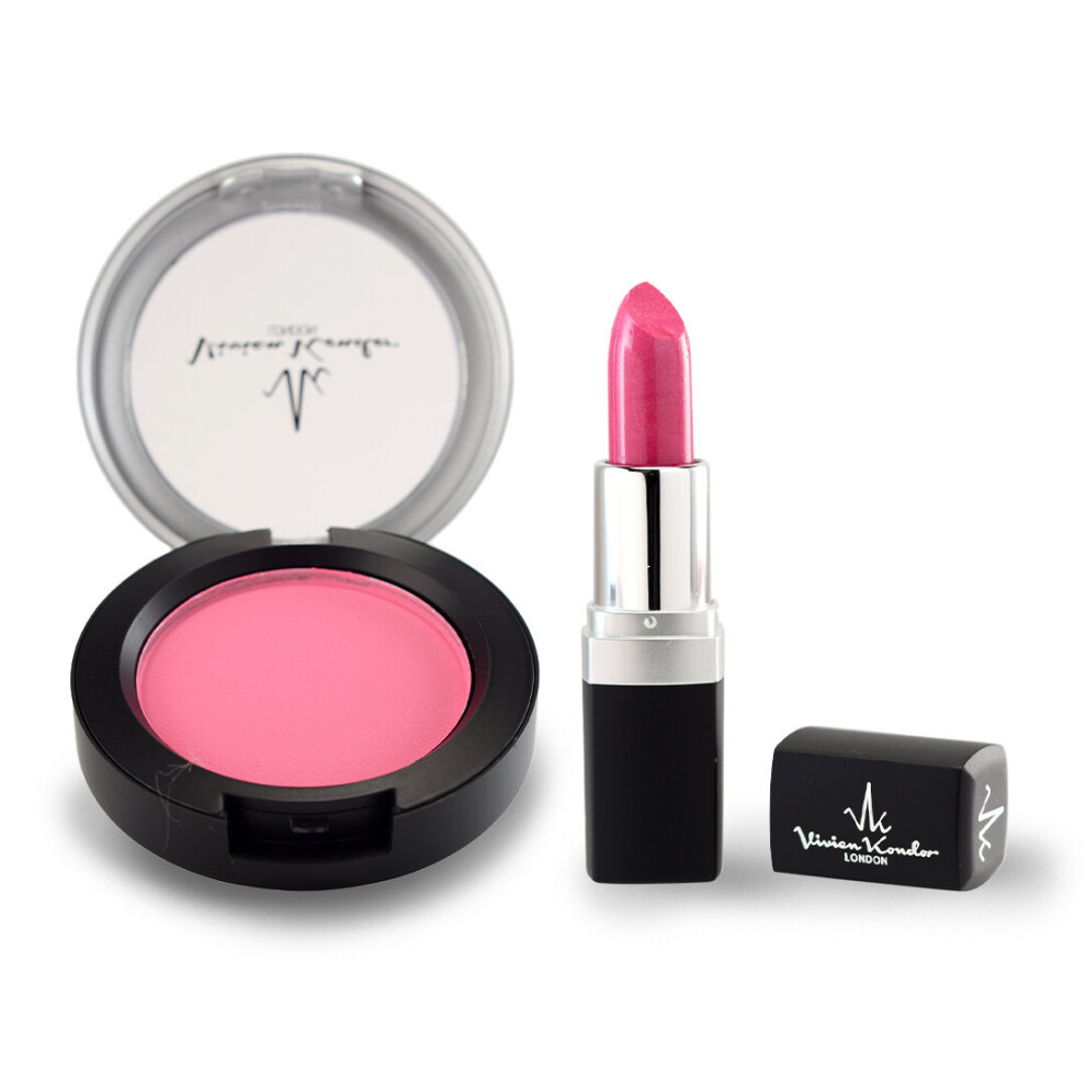 Vivien Kondor London Desire (Blusher + Lipstick) Combo Set Matte Blush Vegan Halal Lipstick