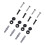 Living And Home Modern Carbon Steel Wall Mounted Towel Rack with Hooks 8