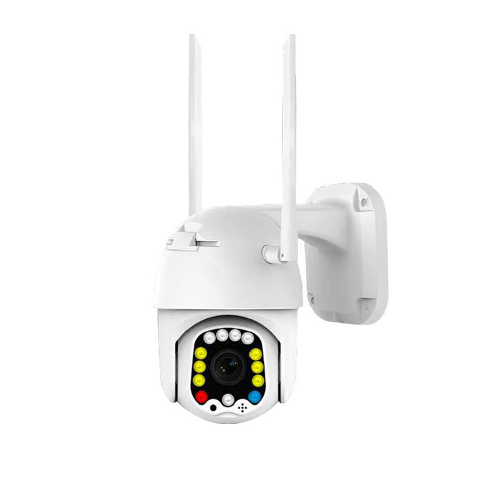 (US Plug) 13 LED 1080P Full Color Night Vision  2MP Outdoor Smart WIFI IP Camera IP66 Waterproof Movement Detection Alarm Two-way Audio Dome Monitor